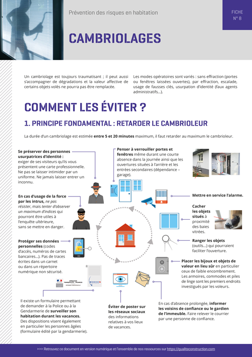 Fiche Prévention des risques en habitation - 08 « Cambriolages » - AQC