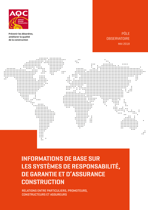 « Informations de base sur les systèmes de responsabilité, de garantie et d'assurance construction » - Plaquette technique de l'AQC